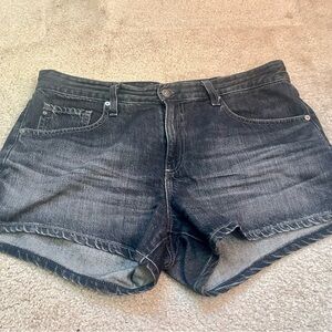 AG Women's Black Denim Hailey Relaxed Short Size 30
